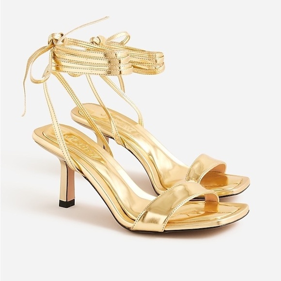 J Crew Leni made-in-Spain lace-up sandals in leather CA039 - Picture 1 of 3